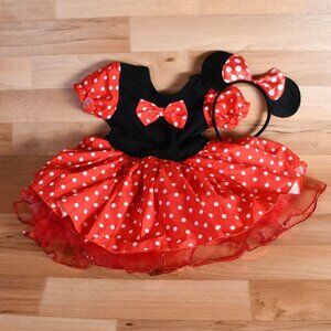 Minnie mouse dress and headband- Size Medium (I believe it is 12-18 month size)